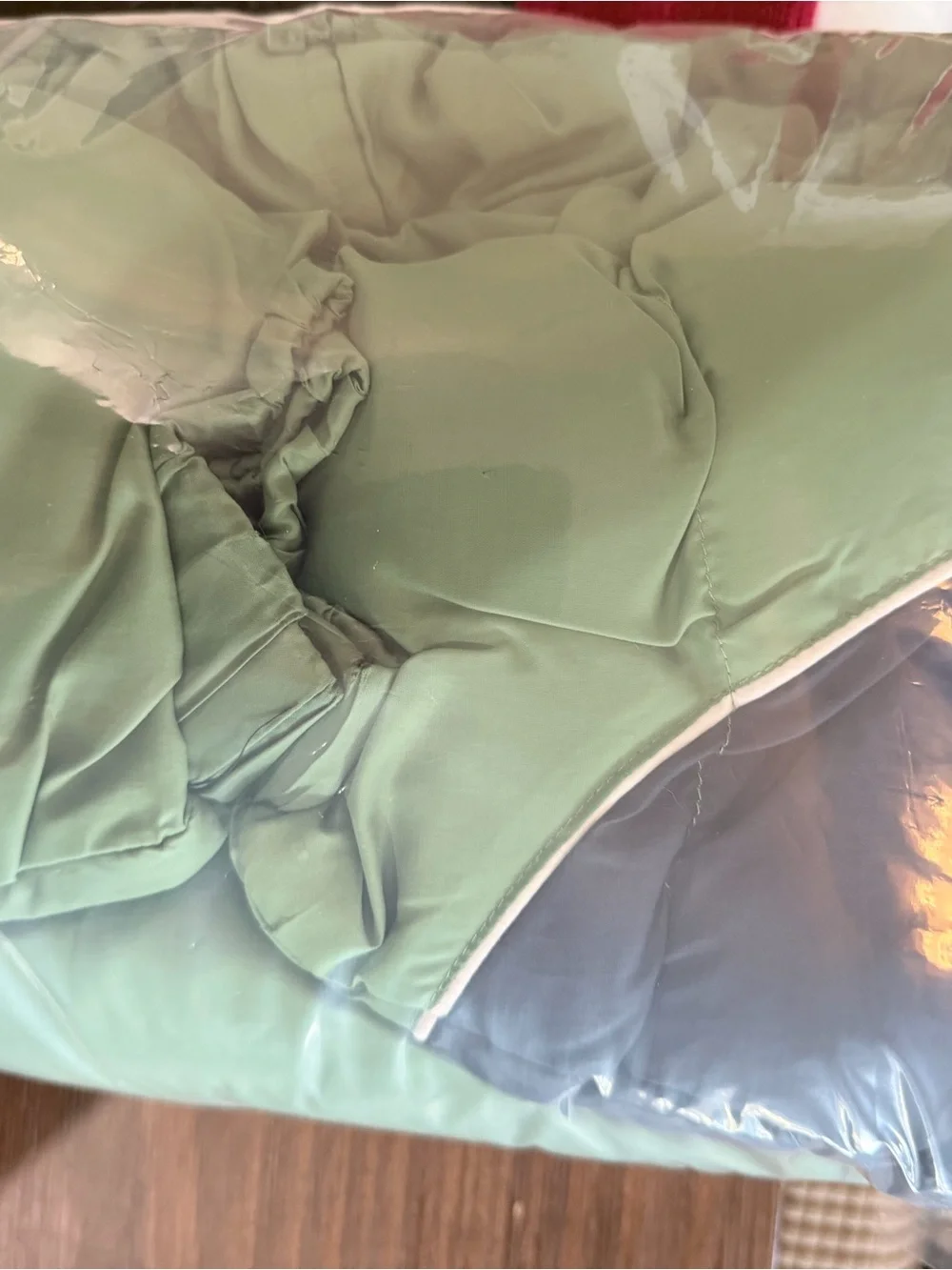 London Fog Kids Mint Green Puffer Jacket with Navy & Gray Accents